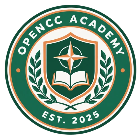 OpenCC Academy seal, established 2025